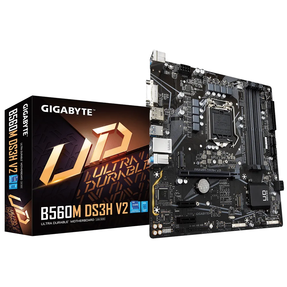 Gigabyte B560M DS3H V2 LGA1200 B560 Max128GB DDR4 PCIE Micro ATX