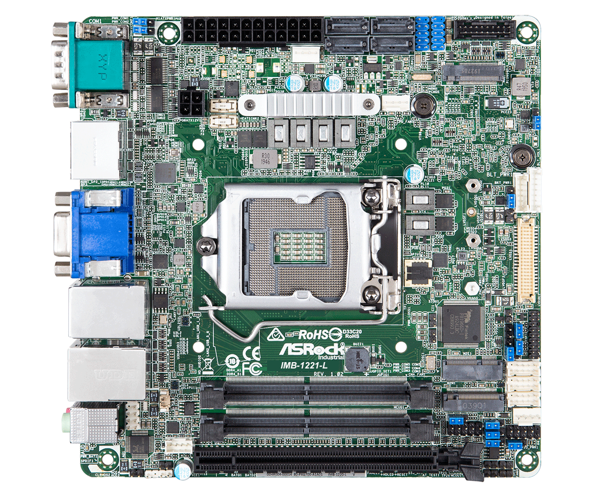 ASRock IMB-1221-L H420E Core i9 i7 i5 i3 LGA1200 64GB DDR4 Mini-ITX