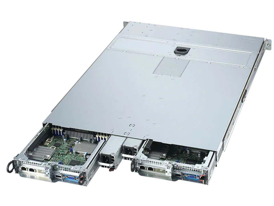 Super 120TP-DC9TR,2xNode,2xLGA-4189,Video,2x10Gb/X710,4xHS 2.5" SAS3(S3908L)+R,IPMI,D4(4TB),1U/R1KW