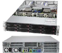 Super 2024US-TNR,2xEPYC 7003,Video,NO LAN,8~12xHS SAS/SATA+4xNVMe,IPMI,DDR4(8TB),2U RM,R1600W(1+1)