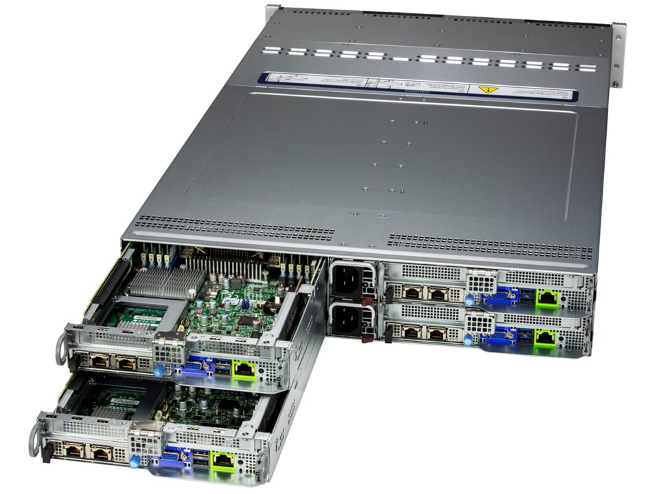 Super 621BT-HNC8R,4xNode,2xLGA-4677,Video,AIOM,3xHS 3.5" SAS3(3808/IT)/NVMe,M.2,IPMI,D5(4TB),2U/R3KW