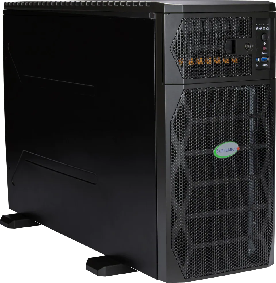 Super 751GE-TNRT,2xLGA-4677,Up to 4xGPU,VGA,2x10GB,8xHS SATA/NVMe,2xM.2,IPMI,D5(2TB),5U/Tower,R2200W