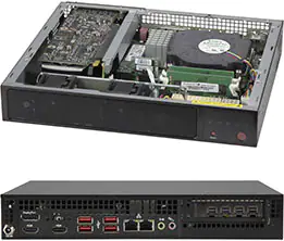 Super E300-12C,LGA-1200,1x PCIe3.0,VGA,HD Audio/2xHDMi,2x GB,2x 2.5"+R,2x M.2,Compact 1U Box,180W DC