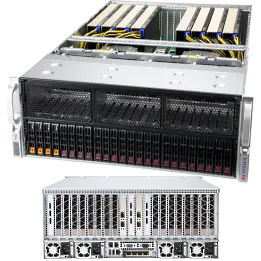 Super 4124GS-TNR+,2xAMD 7003,Up to 8x GPUs,2xGB LAN,24xHS 2.5" Bays,IPMI,D4(8TB),4U RM,R2000W(1+1)