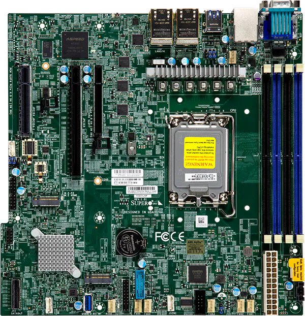Supermicro X13SCH-LN4F, E-2400/LGA1700, 3xPCIe, Video, 4xGB/i210, 8xSATA3+R, 2xM.2,TPM,IPMI,D5/128GB