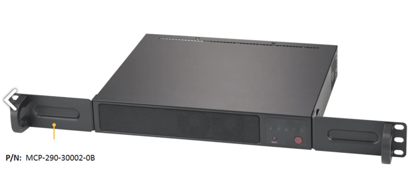 Supermicro MCP-290-30002-0B Rackmount Kit for SYS-E300-8D, CSE-E300, RoHS