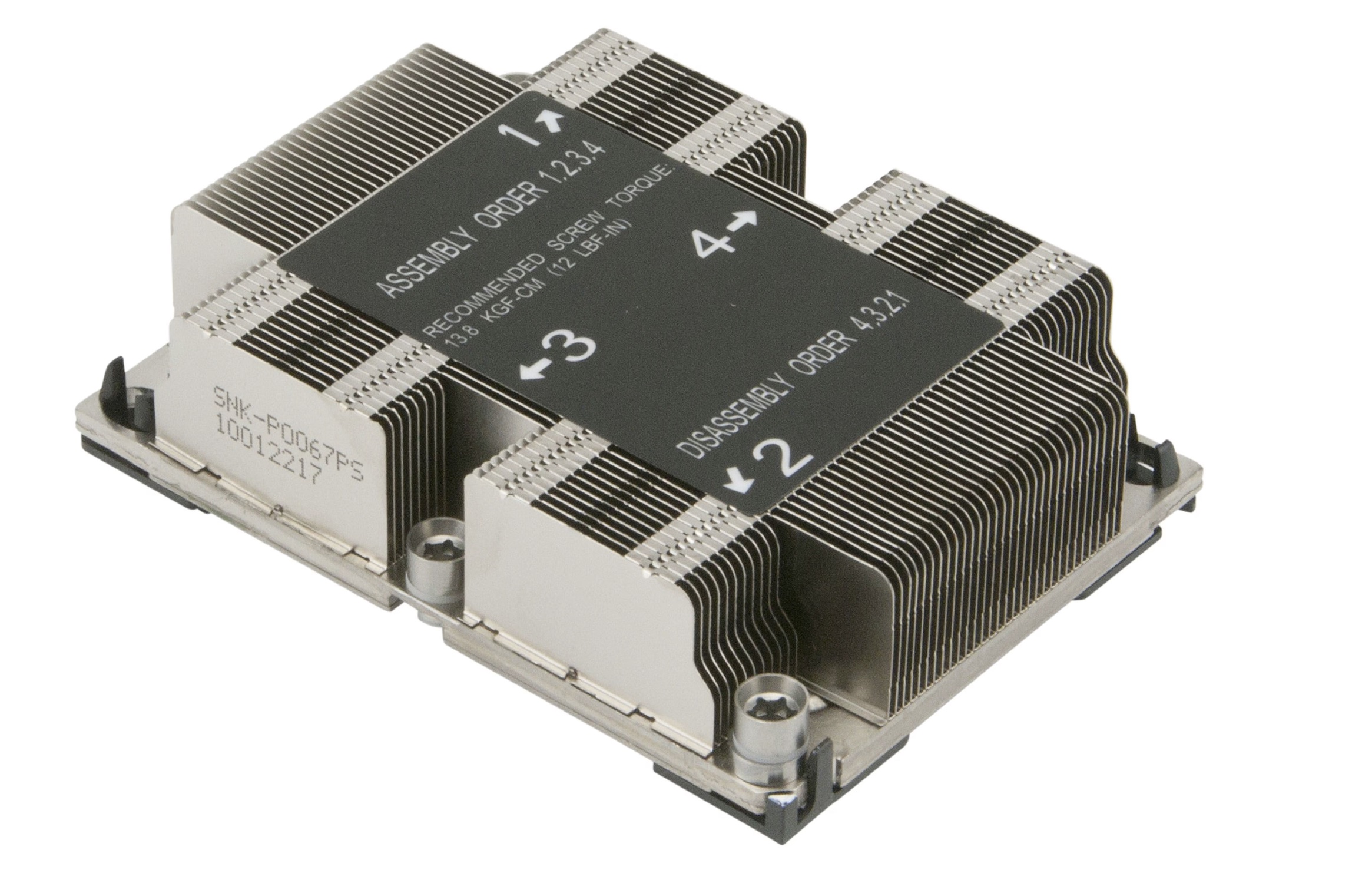 Supermicro 1U Passive CPU Heat Sink SNK-P0067PS, Socket LGA3647-0 for X11 Purley