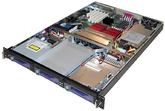 AIC RMC1Q2-5I-XPE, 1U RM, 3x HS IDE+1x Slim CD & FDD Bays, 350W P.S