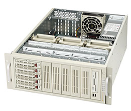 SuperServer 7044A-82R, 2x Nocona, 800Mhz, SCSI/U320, 2x GB Lan, SATA+Raid, 5x SCA, DDR2, 4U/3x 760W