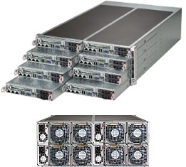 Super FatTwin® FI/O(8xNodes) E5-2600v4+2.5" Server