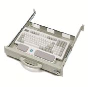 LZS Black Keyboard Drawer  + trackball & Keyboard