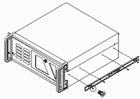 LZS Black 24" Extendable to 30",  Heavy Duty Metal Slide Rail