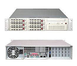 Super 6024H-32, 2x Paxville/Dual-Core, 800Mhz, Video, 2x GB Lan, 6x SAS+Raid, DDR2(16GB), 2U/550W