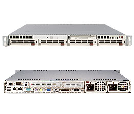 Super 1010P-8R, Single AMD/Dual-Core, Video, 2x GB Lan, 4x HS SCSI/U320, DDR(16GB), 1U RM, 400W(1+1)