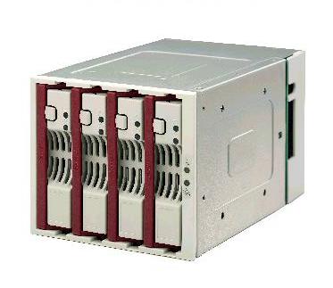 Supermicro SCA Mobile Rack, housing and hotswap carriers for four 1 SCA drives