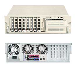 SuperServer 6035B-8, 2x LGA771/QC, Video, 2x GB Lan, 8x HS SCSI+Raid, DDR2FBD(32GB), 3U/550W