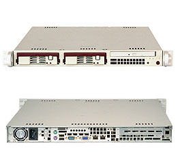 SuperServer 6015V-T, 2x LGA771/QC, Video, 2x GB Lan, 2x HS SATA2+Raid, DDR2FBD(16GB), 1U/520W
