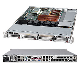 SuperServer 6015B-T, 2x LGA771/QC, Video, 2x GB Lan, 4x HS SATA2+Raid, DDR2/32GB, 1U/700W