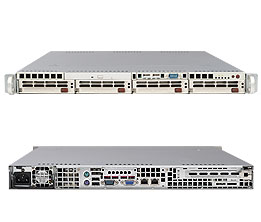 SuperServer 6015V-MT, 2x LGA771/QC, Video, 2x GB Lan, 4x HS SATA2+Raid, DDR2FBD(16GB), 1U/520W