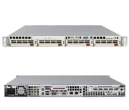 SuperServer 6015V-M3, 2x LGA771/QC, Video, 2x GB Lan, 4x HS SAS+Raid, DDR2/16GB, 1U/520W