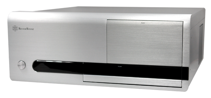 SilverStone LC20S, Silver F Alum, 2x 5.25" Ext/6x 3.5" Int Bays, 300W  Multimedia Server Case
