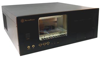SilverStone CW01B-WDR, Black All Alum, 2x 5.25"/5x 3.5" Bays, Card Reader, 300W  HTPC Desktop Case