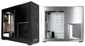 SilverStone TJ09BW, Black 4x 5.25"/1x 3.5" Ext+6x 3.5" Int Bays, Windows, 300W All Aluminum Case
