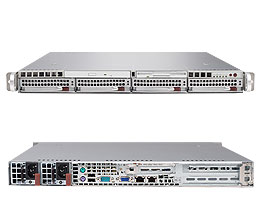 SuperServer 6015B-UR, 2x LGA771/QC, UIO, Video, 2x GB Lan, 4x HS SATA2, DDR2(32GB), 1U/650W(1+1)