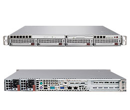 SuperServer 6015B-NTR, 2x LGA771/QC, 2x PCI-e(x8),Video, 2x GB Lan, 4x HS, DDR2/32GB, 1U/650W(1+1)