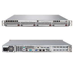 SuperServer 6015B-U, 2x LGA771/QC, UIO, Video, 2x GB Lan, 4x HS SATA2, DDR2/32GB, 1U/560W