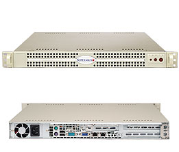 SuperServer 5015M-Ni, 3010/QC, 1066Mhz, Video, 2x GB Lan, No CD/FDD/3x Int HD,, DDR2(8GB) 1U, 280W