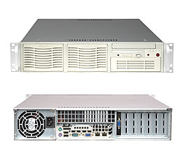 SuperServer 5025Mi+, 3010, Conroe/DC, Video, 2x GB Lan, 6x Int Bays, DDR2(8GB) 2U, 550W
