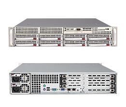 Super 2021M-UR+, nVidia, 2x Opt/DC, Video, 2x GB Lan, 8x HS SATA, UIO Slot, DDR2(64GB), 2U RM, 700W