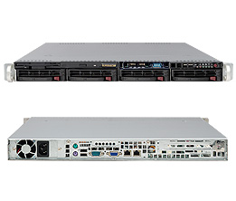 SuperServer 6015C-MT, 2x LGA771/QC, Video, 2x GB Lan, 4x HS SATA2+Raid, DDR2/32GB, 1U/520W
