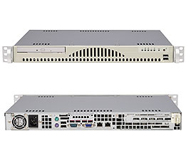 SuperServer 5015M-MR+, 3000/QC, 1066Mhz, Video, 2x GB Lan, 1x CD/1x Int Bay, DDR2(8GB) Mini 1U, 260W