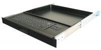 LRK109, 1U Rackmount 87 Key Keyboard Drawer with trackball