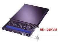 RK-801, 1U Rackmount Keyboard Drawer, PS/2 Compact keyboard & Trackball, Lock&Gel Wrist Pad