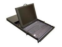 S119, Sun Solaris Compatible 1U Rackmount 19" LCD Keyboard Drawer, Optional 8 or 16 ports USB KVM