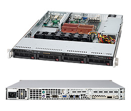 SuperServer 6015C-NT, 2x LGA771/QC, Video, 2x GB Lan, 4x HS SATA2+Raid, DDR2/48, 1U/560W