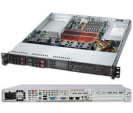 Supermicro SC111T-560U, 1U RM(22" Depth), 4x HS 2.5" SAS/SATA Bays, 2x FH/1x LP+UIO, 560W P.S