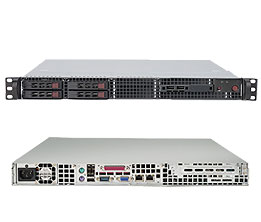 SuperServer 1025C-3, 2x LGA771/QC, Video, 2x GB Lan, 4x HS 2.5" SAS/SATA, DDR2/48G, 1U/560W