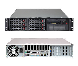 SuperServer 5026T-T, X8/Core i7/QC, 3x PCI-e, Video, 2x GB Lan, 6x HS SATA Bays, DDR3/24GB, 2U/400W