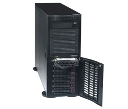 Supermicro SC742T-465, 4U RM/Tower, 7x HS SATA+3x 5.25"+1x 3.25" Exposed Bays, 465W P.S