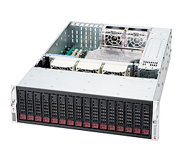 Supermicro SC936E1-R710, 3U RM, 16x HS SAS/SATA2 Bays, 710W P.S(1+1)