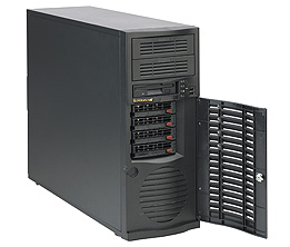 Super 7036A-T, 2x X8/QC, 3x PCI-e, HD Audio, 2x GB Lan, 4x HS SATA+R5, DDR3/24GB, Tower/665W(LN)