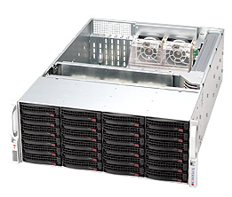 Supermicro SC846E1-R710, 4U RM, 24x HS SAS/SATA2+Slim CD Bay, 28-Port SAS Expander, 710W DC P.S(1+1)