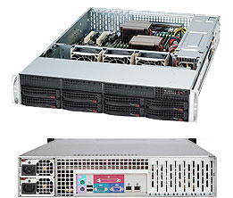 Supermicro SC825TQ-563LP, 2U RM, 8x HS SAS/SATA+1x Slim CD Bays, 560W, 80+ P.S