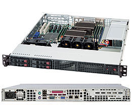 Supermicro SC111TQ-563C, 1U RM(22" Depth), 4x HS 2.5" SAS/SATA Bays, 1x FF, 560W, 80+