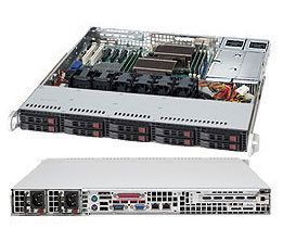 Supermicro SC116TQ-R700C, 1U RM, 10x HS 2.5" SAS/SATA Bays, 1x FH Slot, 700W(1+1), 80+