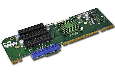 Supermicro RSC-R2UU-UA3E8+, 2U 3x PCI-E (x8) + 1x UIO Slot Riser Card - Left Side